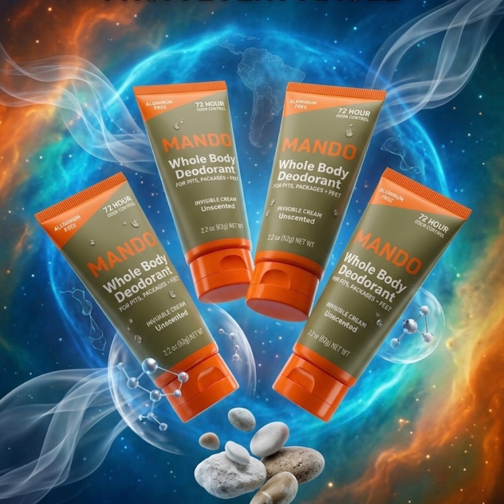4X MANDO Whole Body Deodorant Cream - Olive Body with Orange Cap